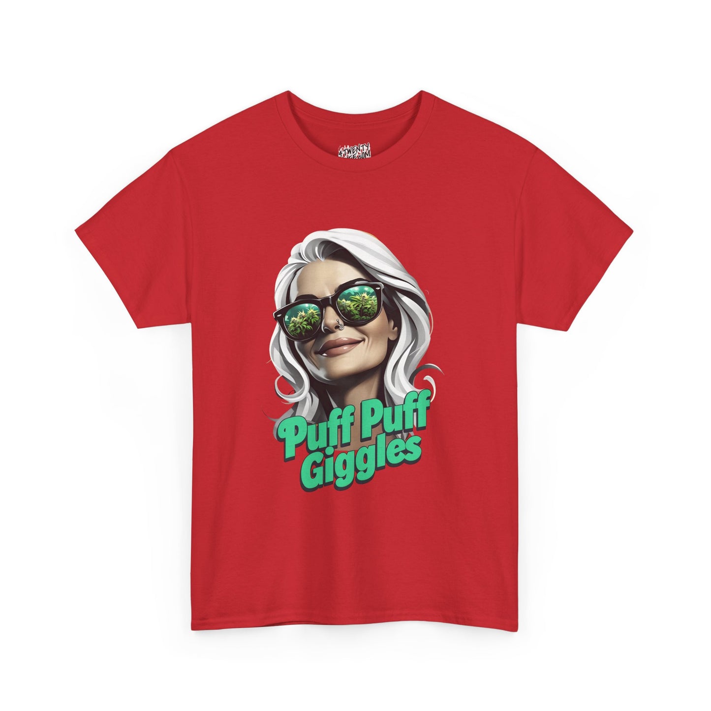 Funny Cannabis Graphic Tee - 'Puff Puff Giggles'