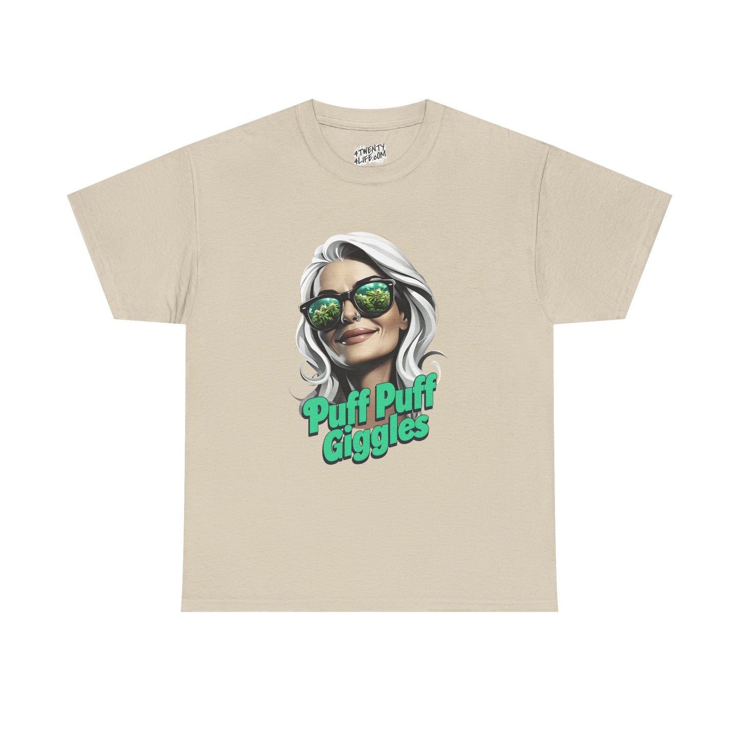 Funny Cannabis Graphic Tee - 'Puff Puff Giggles'