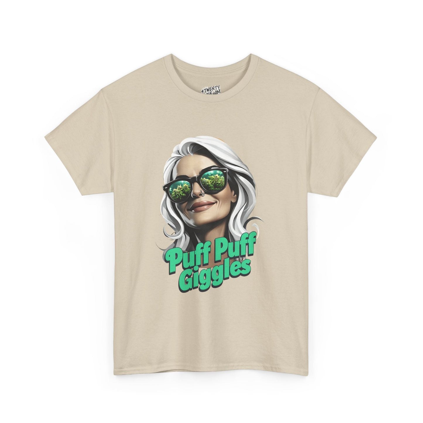 Funny Cannabis Graphic Tee - 'Puff Puff Giggles'