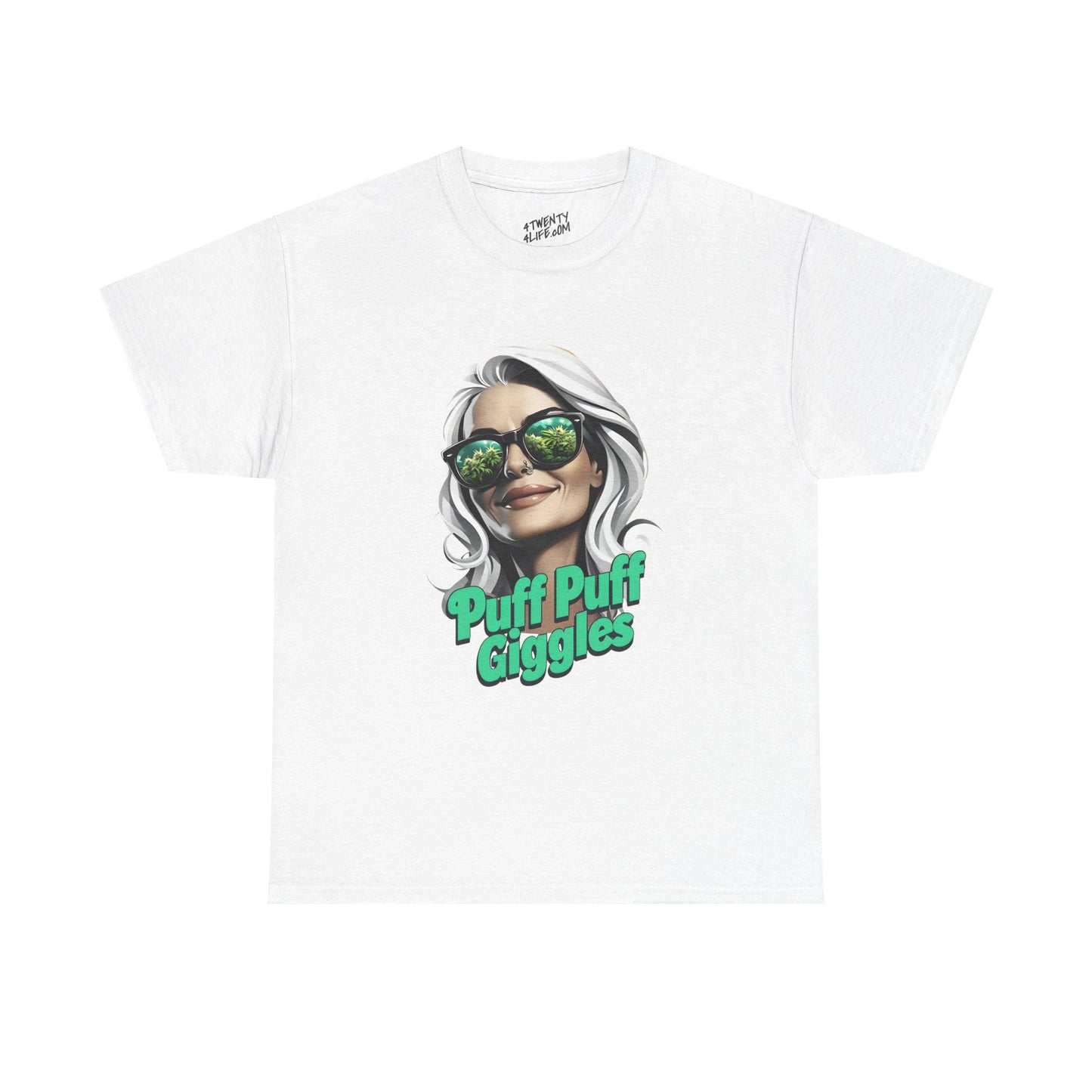 Funny Cannabis Graphic Tee - 'Puff Puff Giggles'