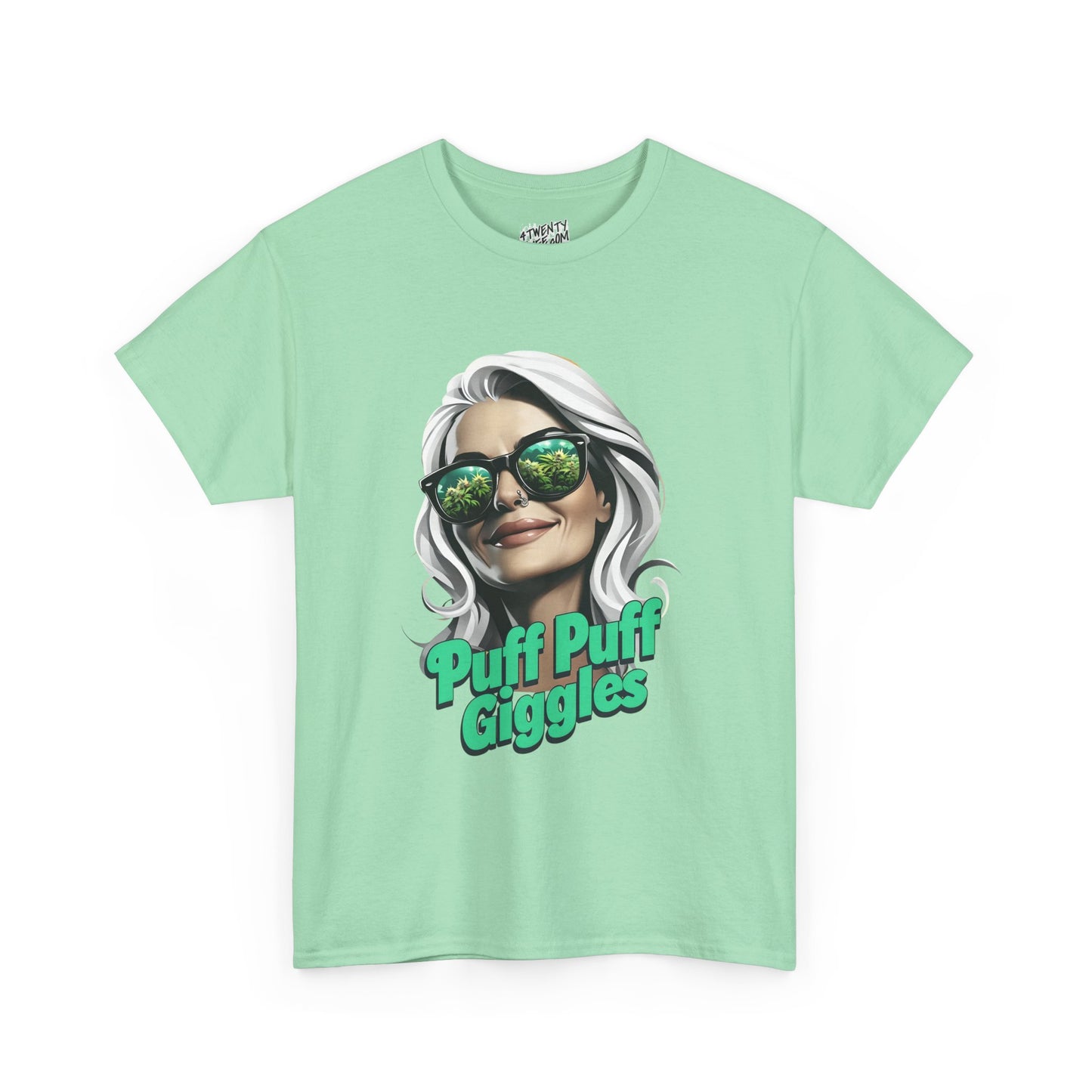 Funny Cannabis Graphic Tee - 'Puff Puff Giggles'