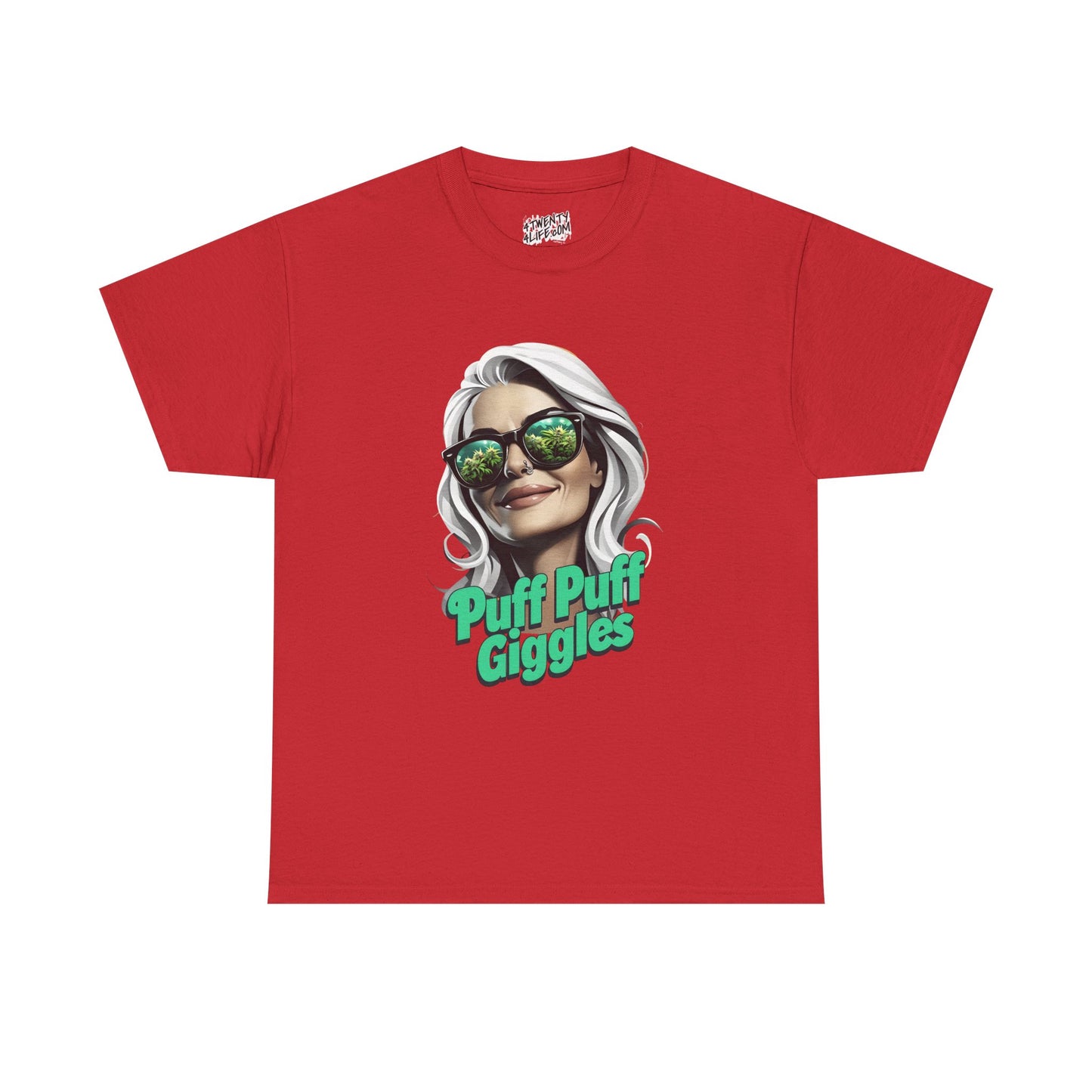 Funny Cannabis Graphic Tee - 'Puff Puff Giggles'