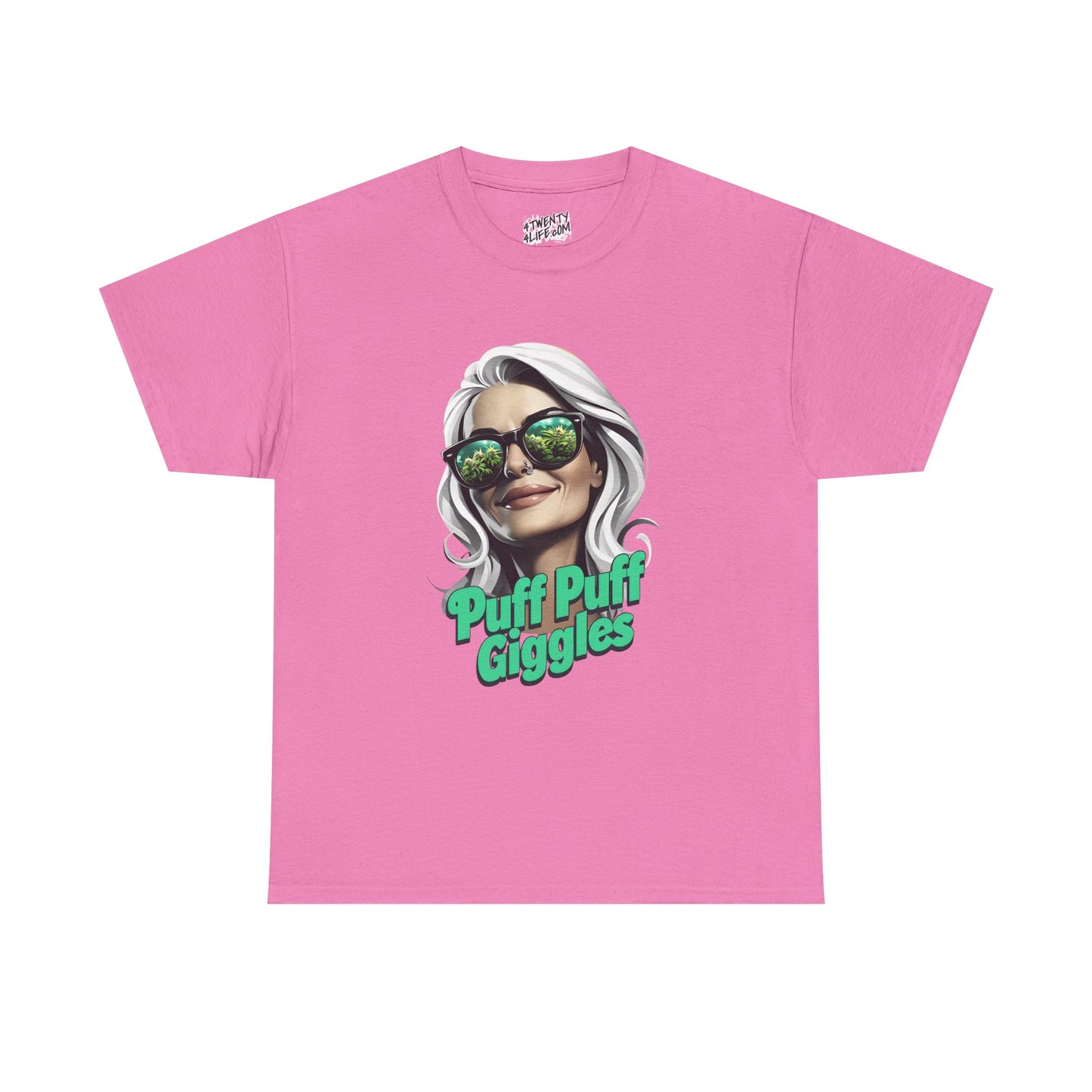 Funny Cannabis Graphic Tee - 'Puff Puff Giggles'
