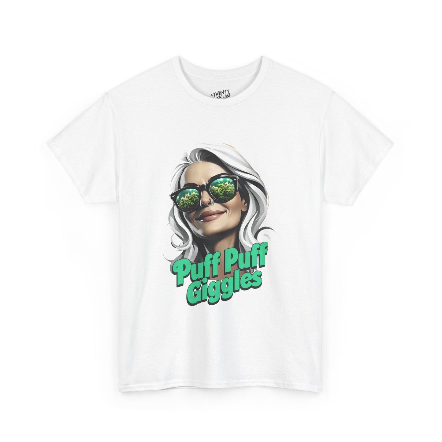 Funny Cannabis Graphic Tee - 'Puff Puff Giggles'