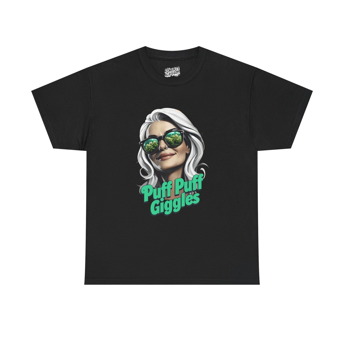 Funny Cannabis Graphic Tee - 'Puff Puff Giggles'
