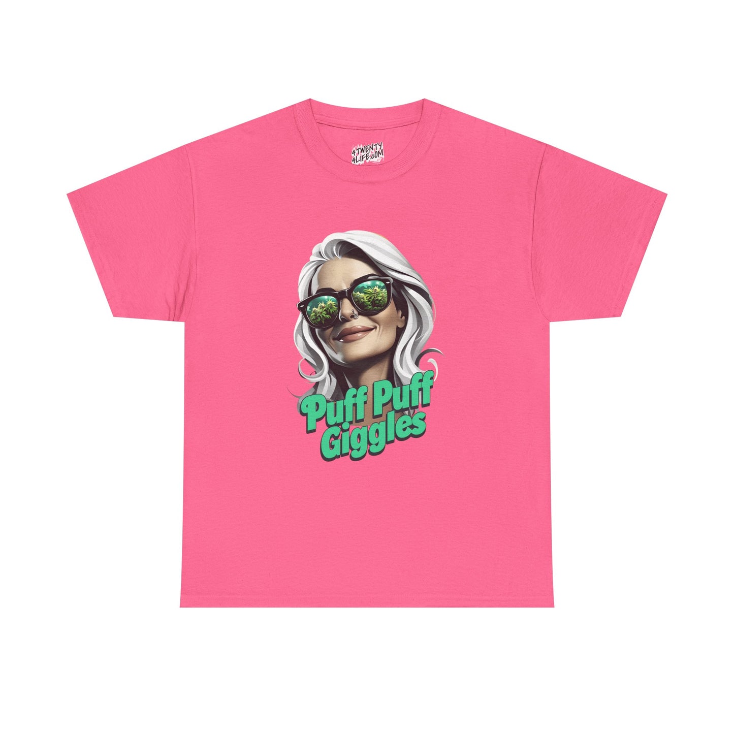 Funny Cannabis Graphic Tee - 'Puff Puff Giggles'
