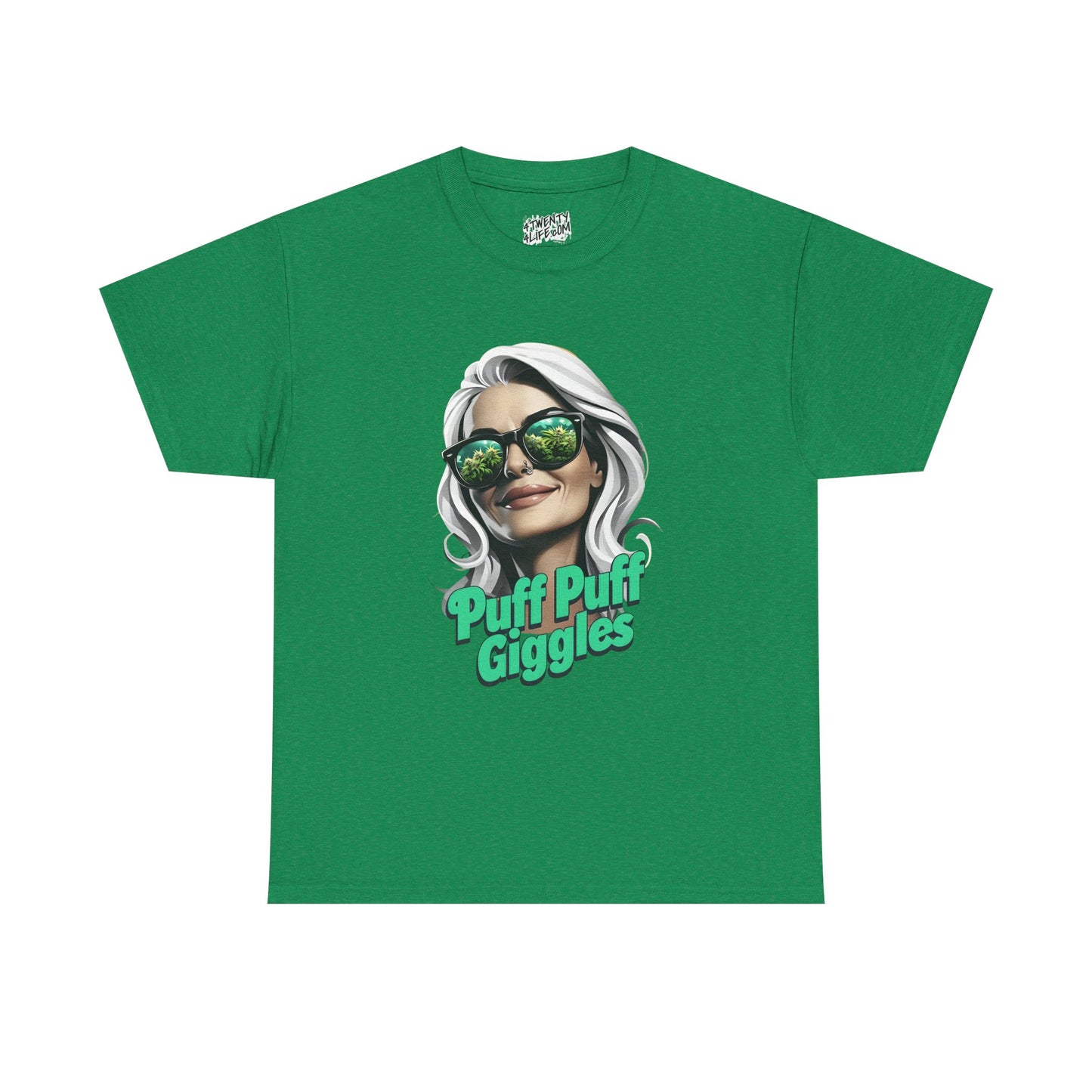 Funny Cannabis Graphic Tee - 'Puff Puff Giggles'