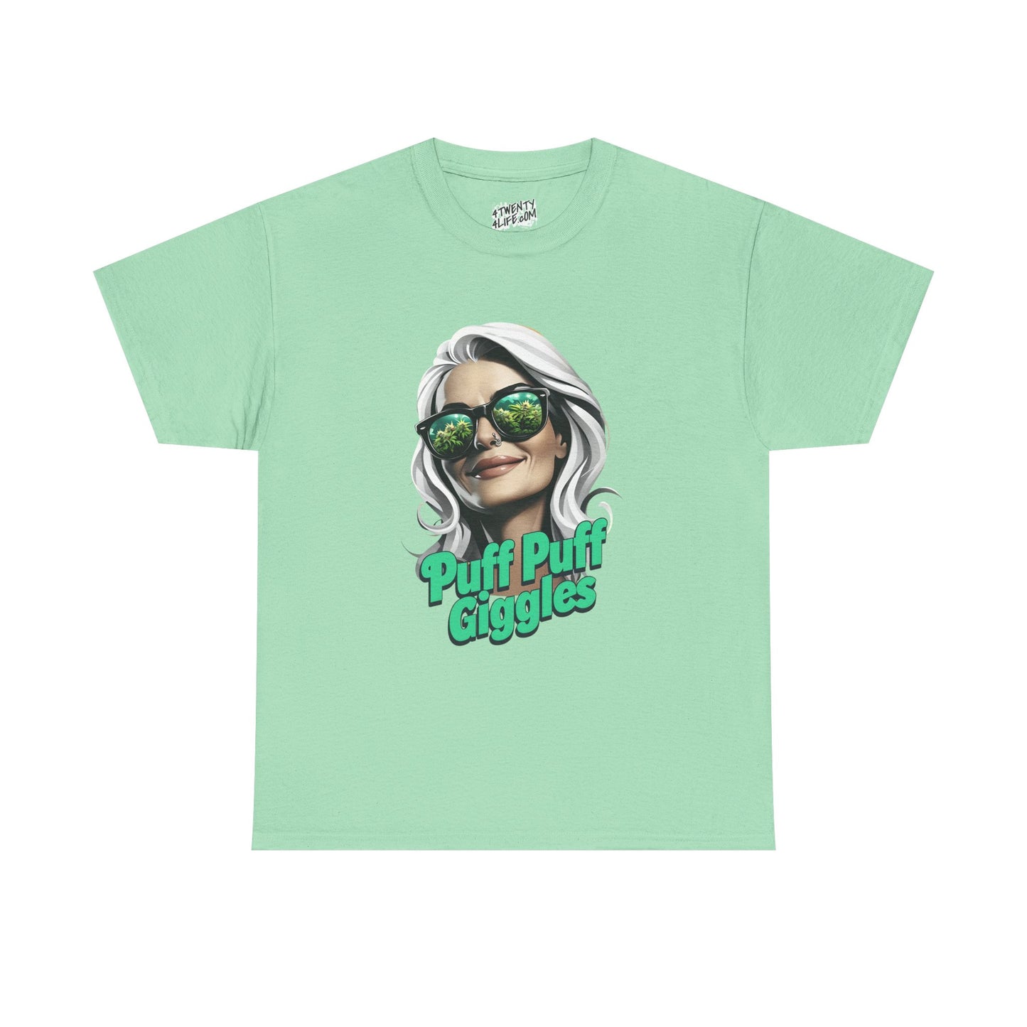 Funny Cannabis Graphic Tee - 'Puff Puff Giggles'