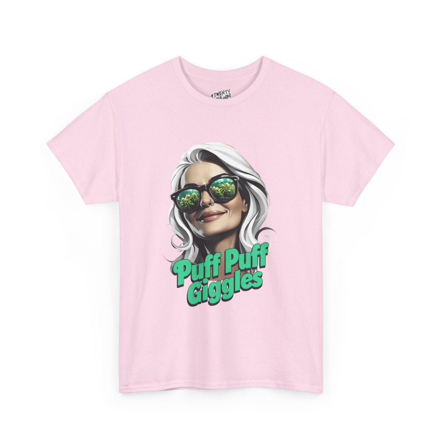 Funny Cannabis Graphic Tee - 'Puff Puff Giggles'