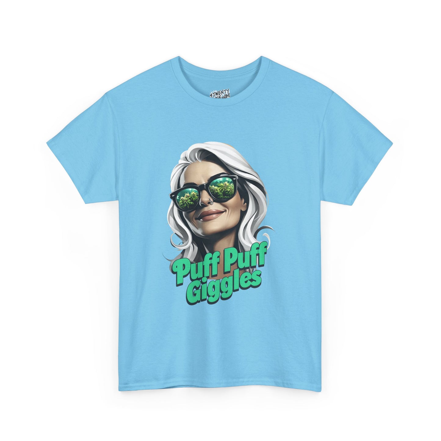 Funny Cannabis Graphic Tee - 'Puff Puff Giggles'