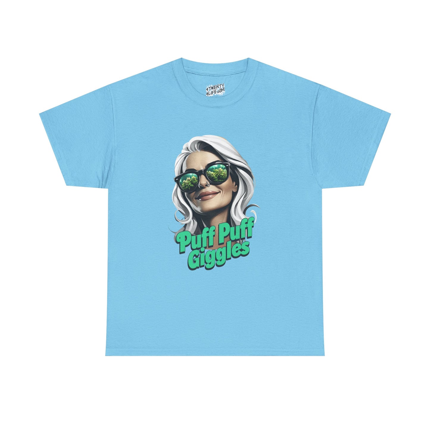 Funny Cannabis Graphic Tee - 'Puff Puff Giggles'