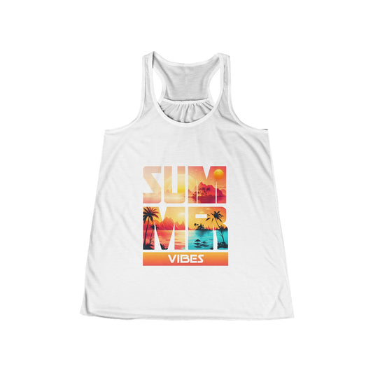 Summer Vibes Women's Flowy Racerback Tank
