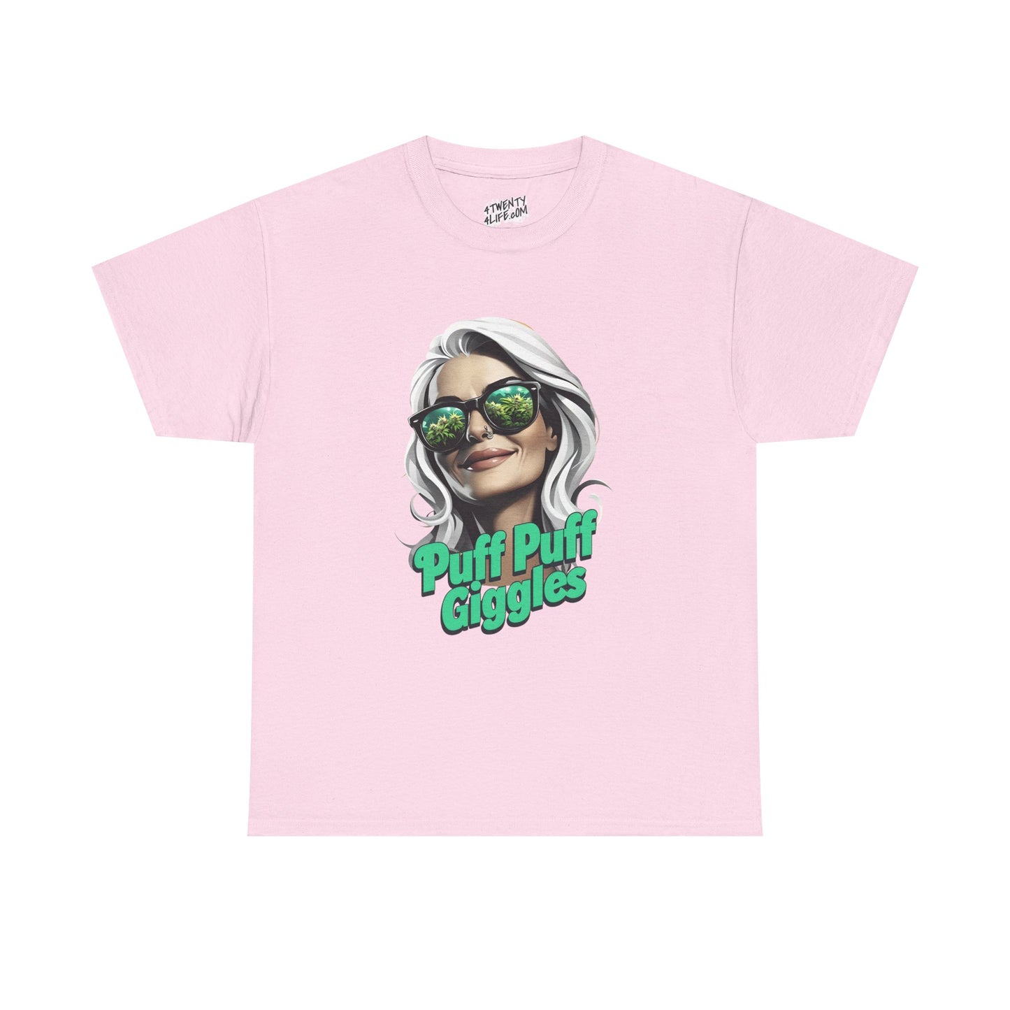 Funny Cannabis Graphic Tee - 'Puff Puff Giggles'