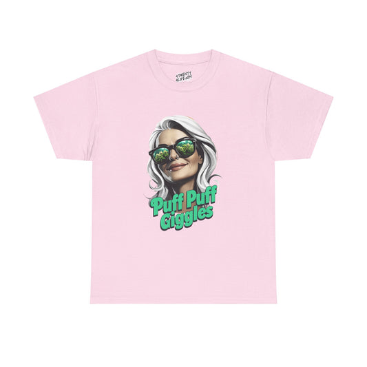 Funny Cannabis Graphic Tee - 'Puff Puff Giggles'